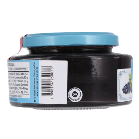 Geleia de Uva Casa Madeira Zero Adição de Açúcar Pote de Vidro 220gr 360-25