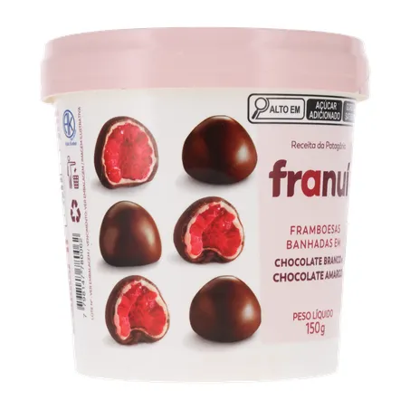 Framboesa Coberta C/Chocolate Amargo Franui Cong 150g 360-31