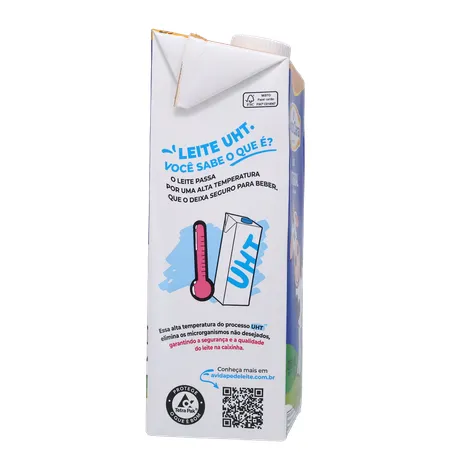 Leite UHT Integral Santa Clara Caixa com Tampa 1lt 360-28
