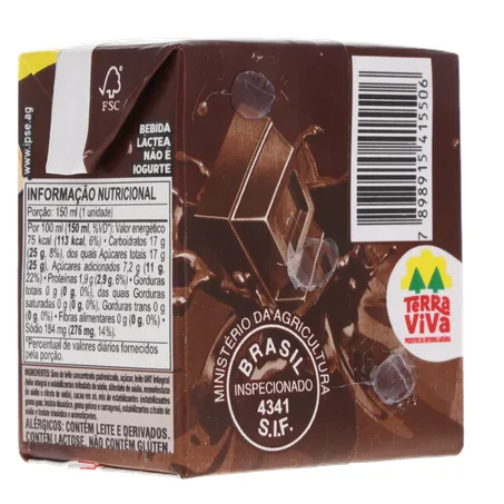 Bebida lactea terrinha uht sabor chocolate 150ml 360-14