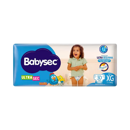 FRALDA BABYSEC ULTRA MEGA XG COM 30 UNIDADE