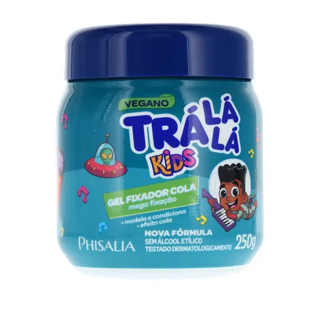 GEL FIXADOR INFANTIL TRÁ LÁ LÁ KIDS MEGA FIXAÇÃO POTE 250G 360-34