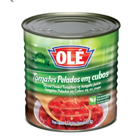 TOMATE PELADO OLE LT -1,500G CUBOS