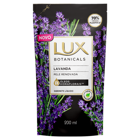 Sabonete Líquido Lux                            Botanicals Lavanda Sachê 200ml - Refil