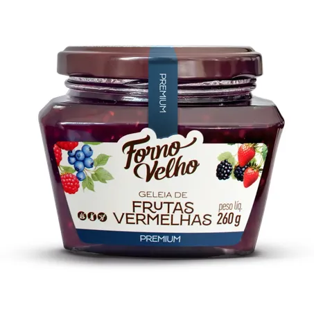 Geleia premium frutas vermelhas forno velho 260g