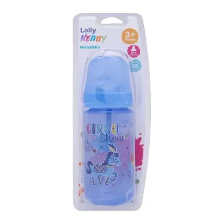 Mamadeira Lolly Big Bico Redondo Azul 330ml