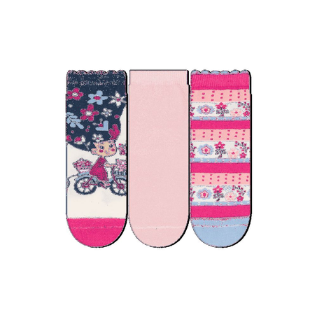 KIT MEIA CIA DA MEIA INF SOQUETE P MENINA BICICLETA 23/6 3P