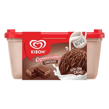 SORVETE CHOCOLATE KIBON CREMOSÍSSIMO