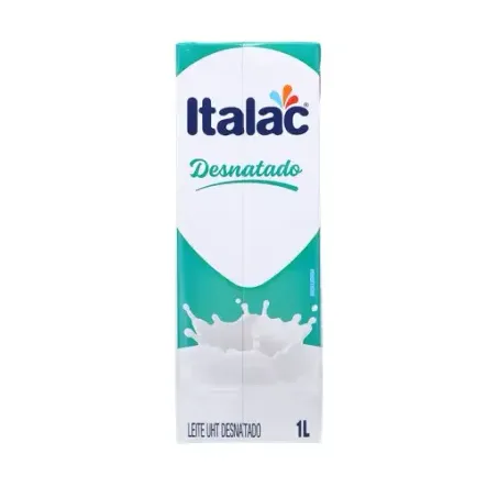 LEITE UHT ITALAC 1LT ZERO LACTOSE DESNATADO EDGE CX 12.0