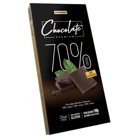 Chocolate pietrobon meio amargo 70% cacau e café 100g