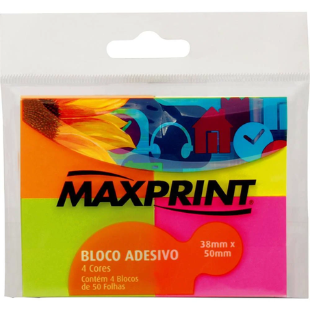 Bloco mini recado ades maxprint 4un