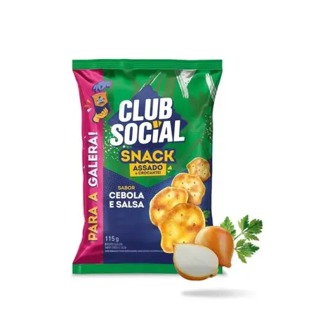 Snack club social 115g cebola e salsa