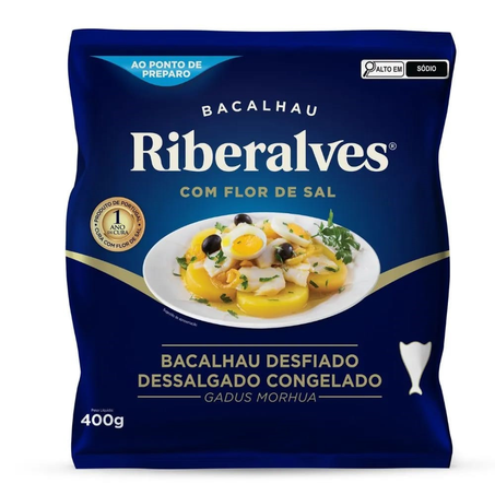 Bacalhau Desfiado Riberalves com Flor de Sal 400G