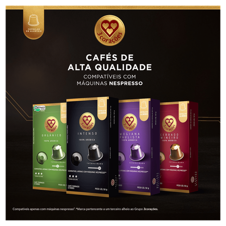 CAPSULA DE CAFÉ 3 CORAÇÕES ESPRESSO ORGÂNICO 10 UNIDADES 360-1
