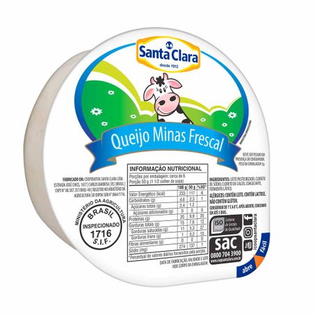 Queijo Minas Frescal Santa Clara Aprox 280g a Un