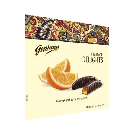 Chocolate goplana rech.geleia de laranja 190g