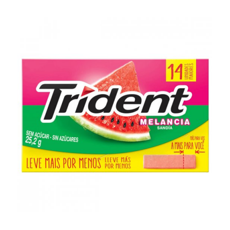 Goma De Mascar Trident Melancia Caixa 25,2g 
 