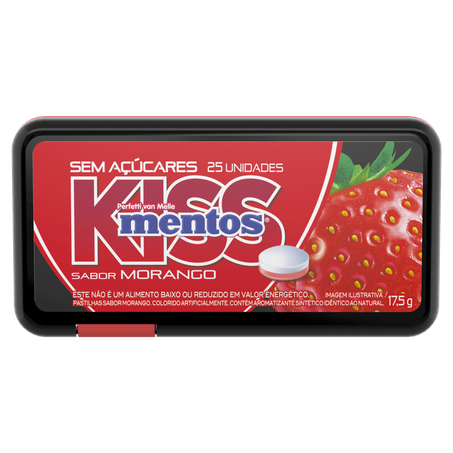 Pastilha Mentos Kiss Menta 17,5g