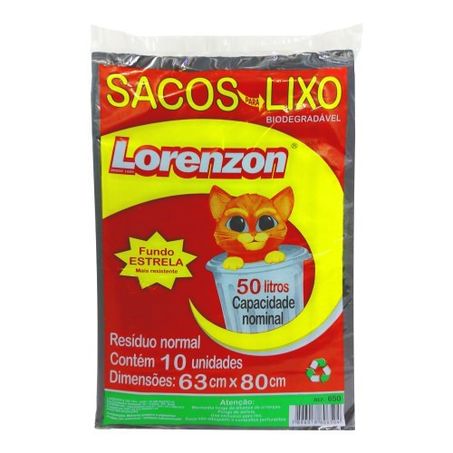 Saco P/Lixo Lorenzon 50lt Pct C/10