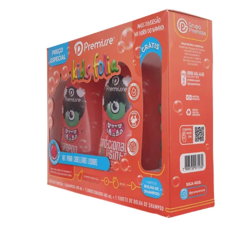 Kit infantil premisse lisos shampoo 400ml + condicionador 400ml 360-5