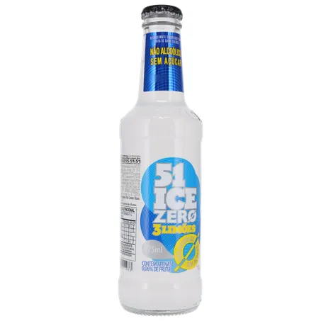 Bebida 51 Ice Sem Álcool Zero Açúcar 3 Limões Vidro 275ml 
  360-34