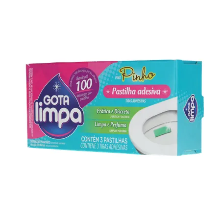 Detergente Sanitário Gota Limpa Pastilha Adesiva Caixa 3un 360-4