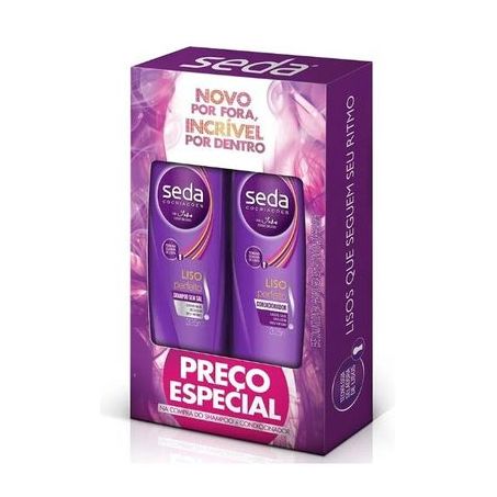 Kit shampoo condicionador seda liso perfeito 325ml