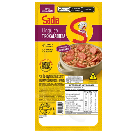 CALABRESA DEFUMADA SADIA 400G