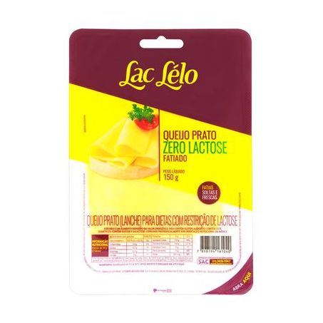 Queijo prato lac lelo 150g zero lactose