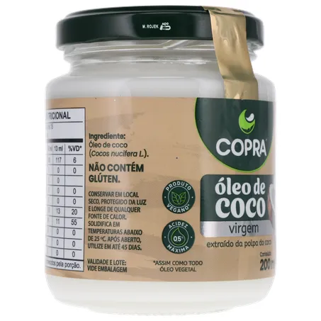 Oleo de coco copra virgem 200ml 360-31