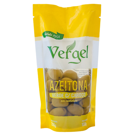 Azeitona vergel 100g com caroço sache
