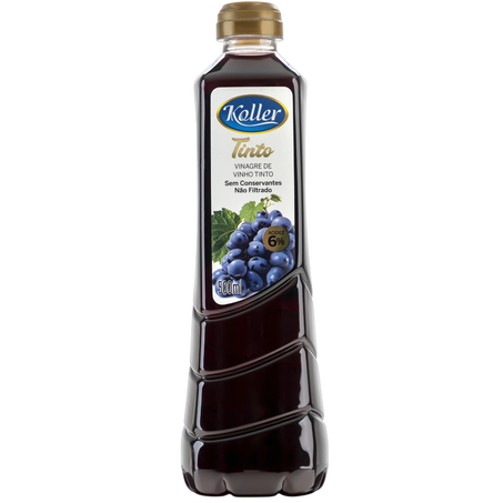 Vinagre koller 500ml de vinho tinto -acidez 6%-