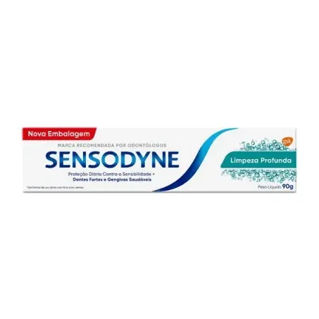Creme dental sensodyne limpeza profunda caixa 90g