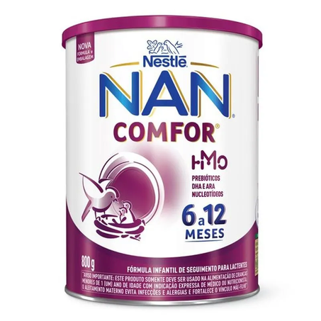Leite nan comfor 6 a 12 meses 800g lata*