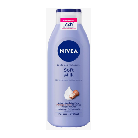 LOÇÃO HIDRATANTE 200ML SOFT MILK NÍVEA