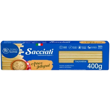 Massa 0% gluten sem ovos sacciali talharim arroz integ 400g