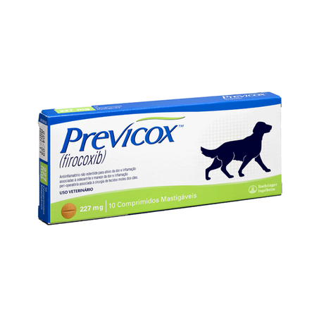 Previcox 227mg Anti-inflamatório para Cães 10 Comprimidos