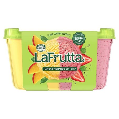 Sorvete Nestle La Fruta Manga Morango e Chia 620g