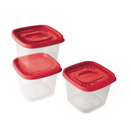 CJ.POTE PLASUTIL CLIC 3PCS QUAD.VERMELHOS