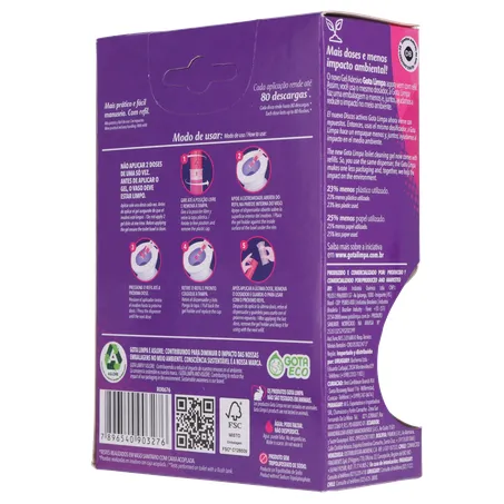 Gel adesivo sanitário gota limpa lavanda 41g 360-22