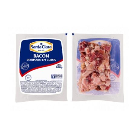 Bacon santa clara defumado em cubos 200g
