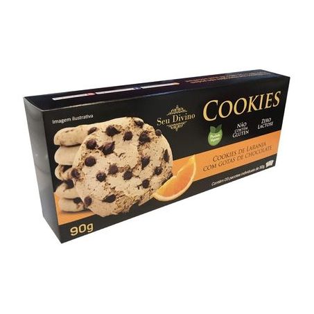 COOKIES DE LARANJA COM GOTAS 90G SEU DIVINO
