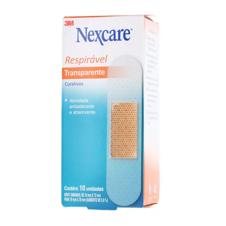 Curativo nexcare transparente respirável caixa c-10unid 360-2