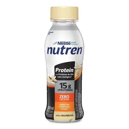 Bebida nutren protein sabor baunilha zero lactose nestlé 260ml