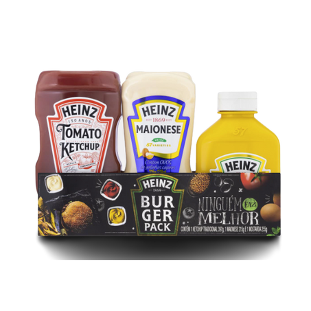 Kit Heinz Ketchup, Mostarda e Maionese Bisnaga 867g 
 