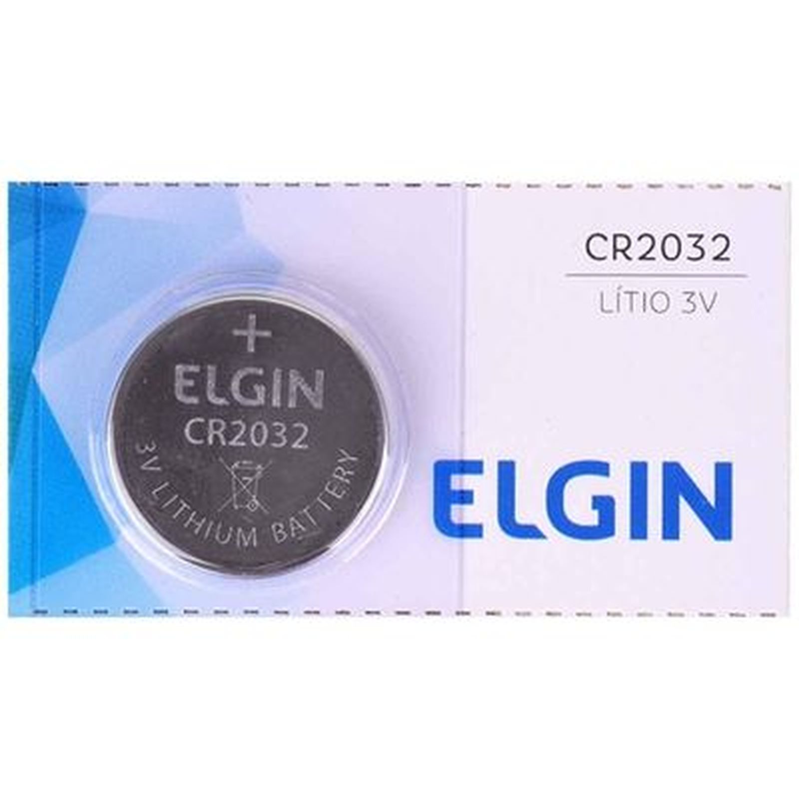 PILHA/BATERIA BOTAO ELGIN CR2032 3V LITHIUM