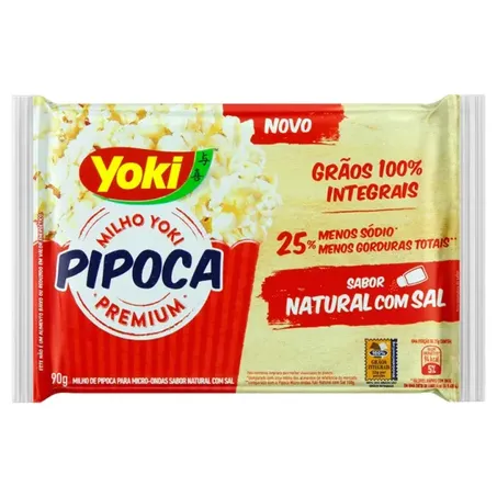 Pipoca Yoki Popcorn Premium Natural 90g