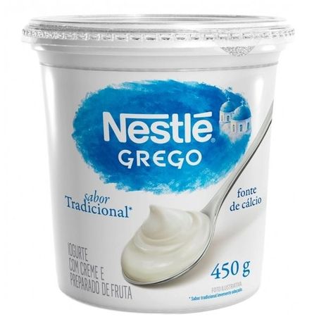 Iogurte grego nestlé sabor tradicional potão 450g