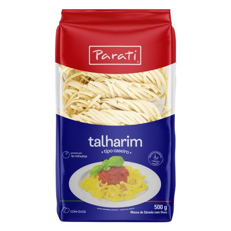 Macarrão de sêmola com ovos caseiro talharim parati