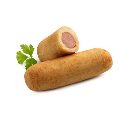 Salgado enroladinho salsicha frito caitá kg